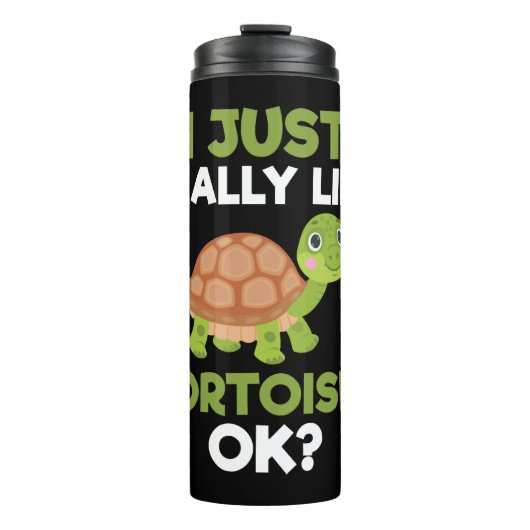 Ik hou echt van schildpadden OK Reptile Turtle Lov Thermosbeker (Voorkant)