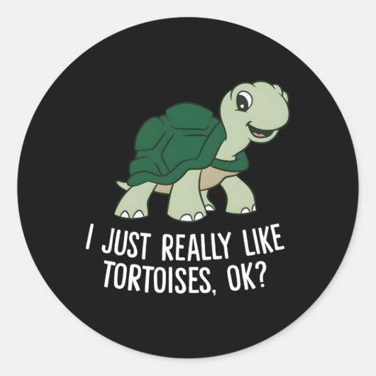 Ik hou echt van schildpadden ronde sticker (Voorkant)