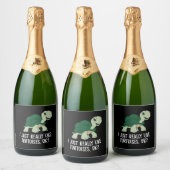 Ik hou echt van schildpadden sparkling wijnetiket (Flessen)
