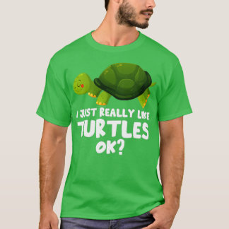 Ik hou echt van schildpadschildpad t-shirt