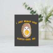 Ik hou echt van Scotch Eggs, oké! Kawaii Scotch Briefkaart (Staand voorkant)