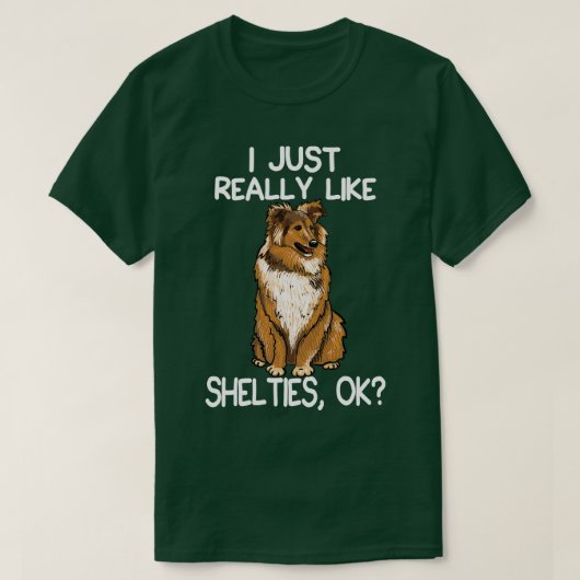 Ik hou echt van Shelties T-shirt (Design voorkant)