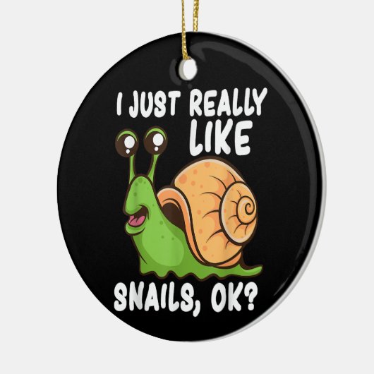 Ik hou echt van slakken. keramisch ornament (Links)