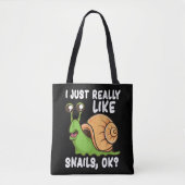 Ik hou echt van slakken. tote bag (Voorkant)