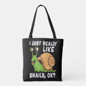 Ik hou echt van slakken. tote bag (Achterkant)