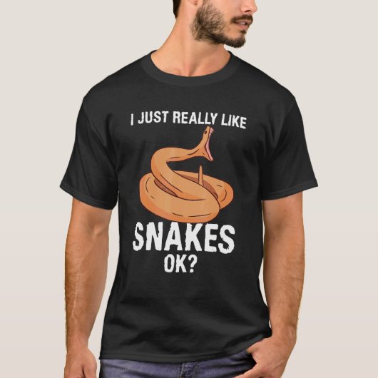 Ik hou echt van slangen OK Python Snake T-shirt (Voorkant)