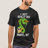 Ik hou echt van snakes. t-shirt (Voorkant)
