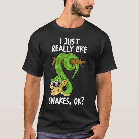 Ik hou echt van snakes. t-shirt (Voorkant)