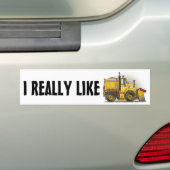 Ik hou echt van sneeuwploegen Bumpersticker (Op auto)