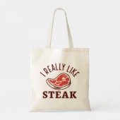 Ik hou echt van Steak Tote Bag (Achterkant)
