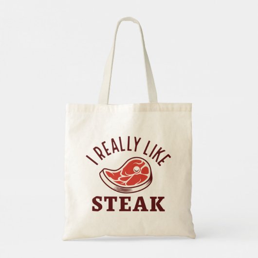 Ik hou echt van Steak Tote Bag (Achterkant)