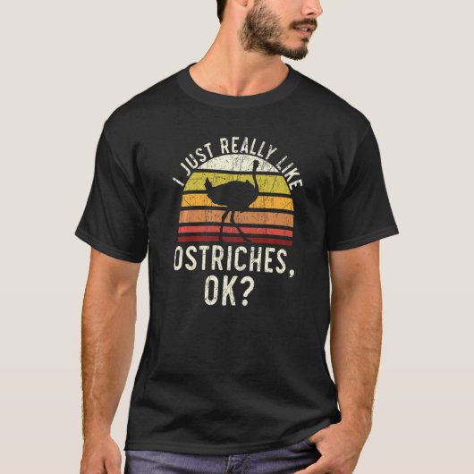 Ik hou echt van struisvogels, zonder bliksem t-shirt (Voorkant)