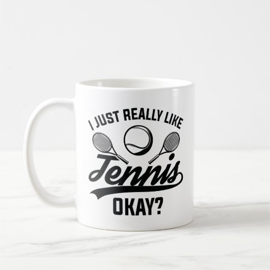 Ik hou echt van Tennis. Koffiemok (Links)