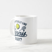 Ik hou echt van Tennis. Koffiemok (Voorkant links)