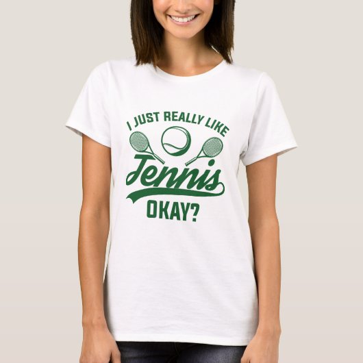 Ik hou echt van Tennis. T-shirt (Voorkant)