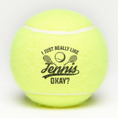 Ik hou echt van Tennis. Tennisballen (Achterkant)