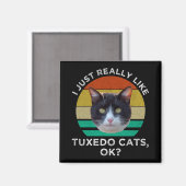 Ik hou echt van Tuxedo Cats. Magneet (Voorkant / Achterkant)