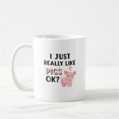 Ik hou echt van varkens. koffiemok (Links)