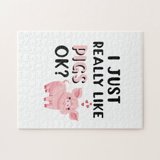 Ik hou echt van varkens. legpuzzel (Horizontaal)