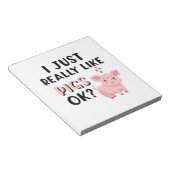 Ik hou echt van varkens. notitieblok (Schuin)