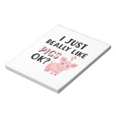 Ik hou echt van varkens. notitieblok (Linkerzijde)