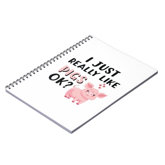 Ik hou echt van varkens. notitieboek (Linkerzijde)