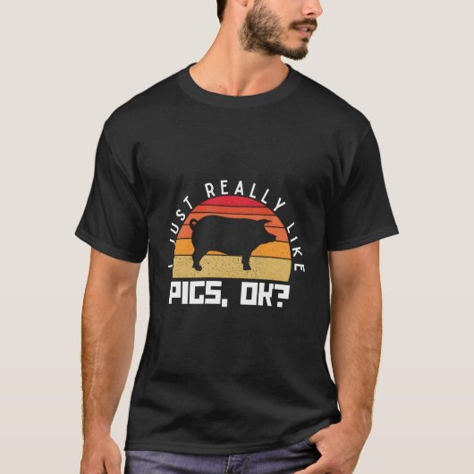 Ik hou echt van Varkens OK Boerderij T-shirt (Voorkant)