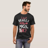 Ik hou echt van Varkens Premium T-shirt (Voorkant volledig)