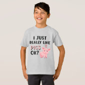Ik hou echt van varkens. t-shirt (Voorkant volledig)