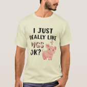 Ik hou echt van varkens. t-shirt (Voorkant)