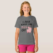 Ik hou echt van varkens. t-shirt (Voorkant volledig)