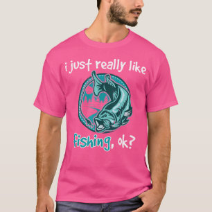 Ik hou echt van vishengelvissers Gevist T-shirt