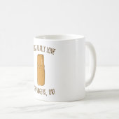 Ik hou echt van visvingers, oké? Cute Kawaii Koffiemok (Voorkant rechts)