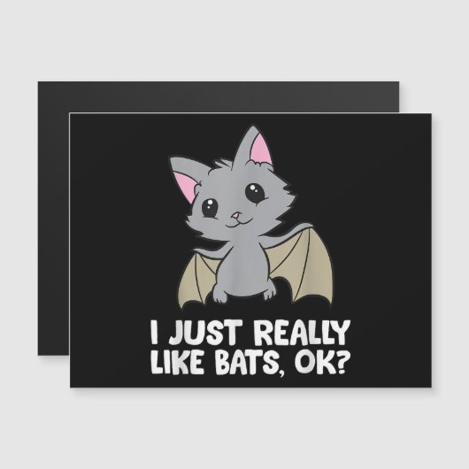 Ik hou echt van vleermuizen, oké, grappige vleermu (Voorkant / Achterkant)