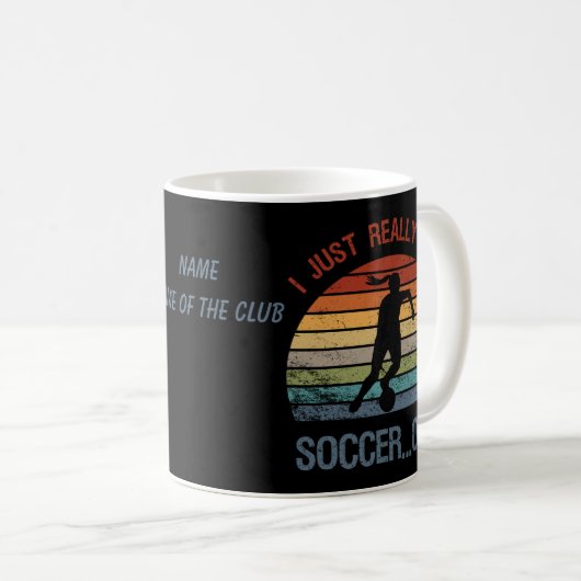 Ik hou echt van voetbal, oké? Funny football gift Koffiemok (Voorkant rechts)