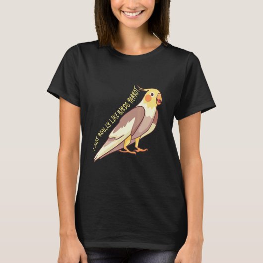 Ik hou echt van Vogelpapegaai, cocaboedgeriga T-shirt (Voorkant)