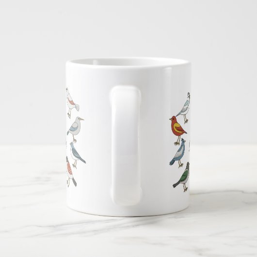 Ik hou echt van vogels OK T-shirt Birdwatcher Grote Koffiekop (Achterkant)