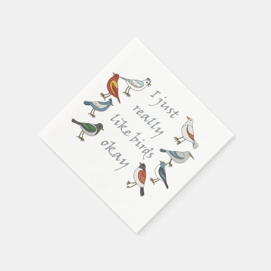 Ik hou echt van vogels OK T-shirt Birdwatcher Servet (Hoek)