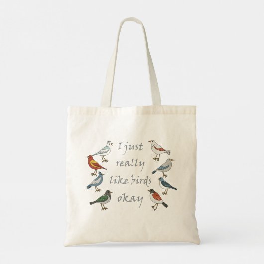 Ik hou echt van vogels OK T-shirt Birdwatcher Tote Bag (Achterkant)