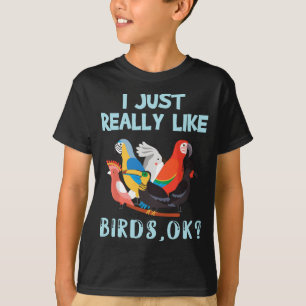 Ik hou echt van vogels, oké, grappige Toucan Macaw T-shirt