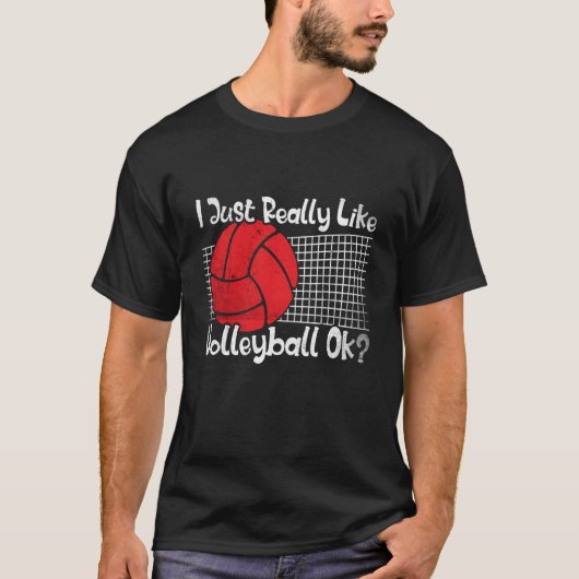 Ik hou echt van Volleyball OK Volleyball T-shirt (Voorkant)