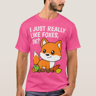 Ik hou echt van vossen grappige vos minnaar jongen t-shirt