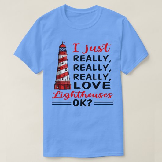 Ik hou echt van vuurtoren t-shirt (Design voorkant)