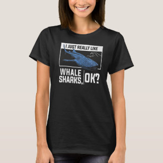 Ik hou echt van walvishaaien OK mariene biologie T-shirt