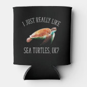 Ik hou echt van Zee schildpadden, oké? Blikjeskoeler (Voorkant)