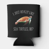 Ik hou echt van Zee schildpadden, oké? Blikjeskoeler (Achterkant)