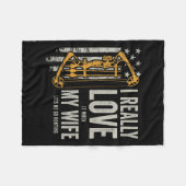 Ik hou er echt van als mijn vrouw me laat jagen F Fleece Deken (Voorkant (Horizontaal))