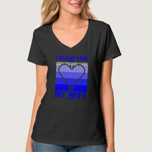 Ik hou er echt van als mijn vrouw me Vist. T-shirt (Voorkant)