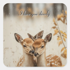 Ik hou erg van je vierkante sticker