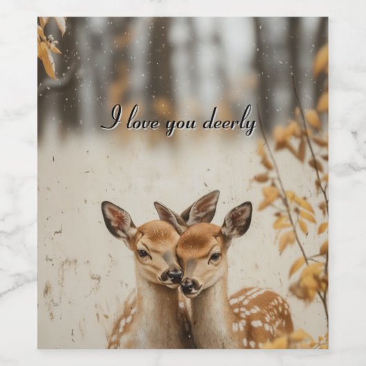 Ik hou erg van je wijn etiket (Enkel label)